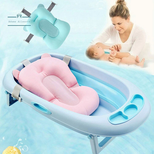Non-Slip Baby Bath Mat Tub Shower Portable Air Mattress Comfort Pad Cute  New-born Bathroom Safety Product