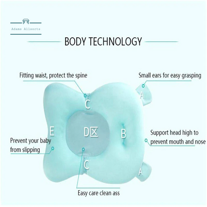 Non-Slip Baby Bath Mat Tub Shower Portable Air Mattress Comfort Pad Cute  New-born Bathroom Safety Product
