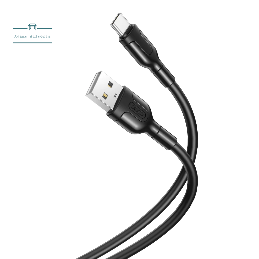 XO NB212 USB-A to USB-C 1M Black Data Cable 2.1A