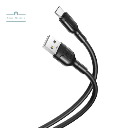 XO NB212 USB-A to USB-C 1M Black Data Cable 2.1A