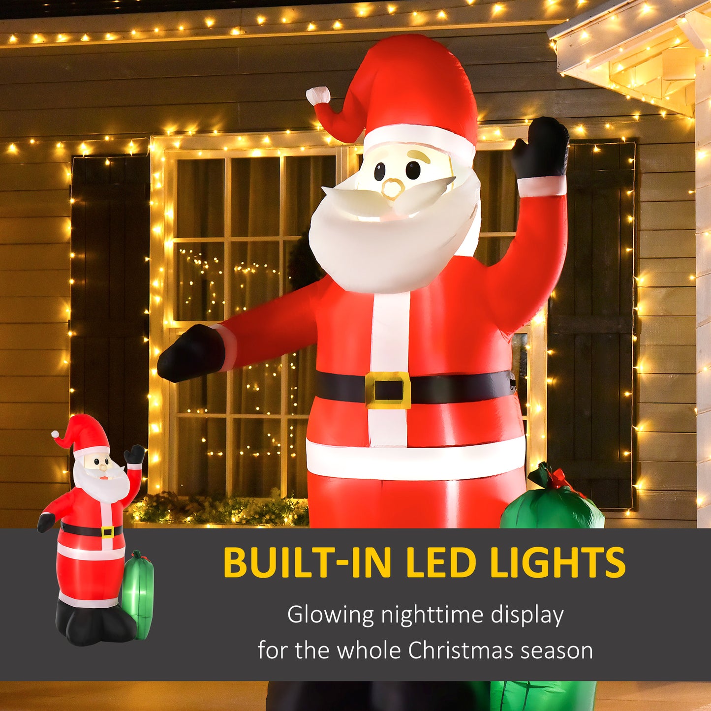 Inflatable Air Blown 2.4m Santa Claus
