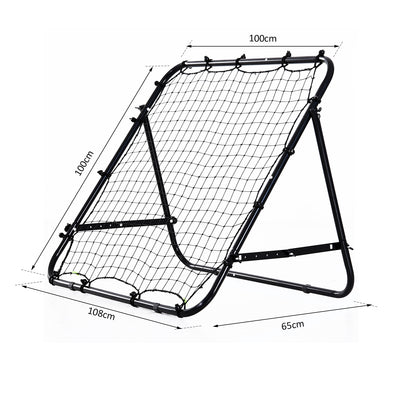 Adults Football Training Aid Multi-Sports Practice W/PE Mesh Metal Tube, 108W x 100D x 65Hcm-Black