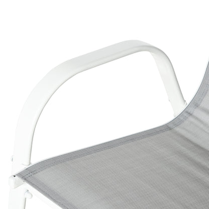 Outsunny 7 Piece Garden Dining Set with Dining Table and Chairs, 6 Seater Outdoor Patio Furniture w/ Parasol Hole for Backyard, Deck and Balcony, Grey