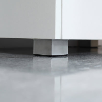 Kleankin Modern Bathroom Sink Cabinet, Floor Standing Under Sink Cabinet, Freestanding Storage Cupboard with Double Doors, White