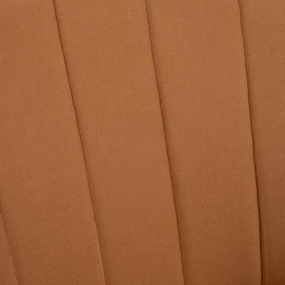 Retro Style Velvet Armchairs, Upholstered Accent Chairs with Golden Steel Legs, Modern Vanity Chairs For Living Room, Bedroom, Set of 2, Light Brown