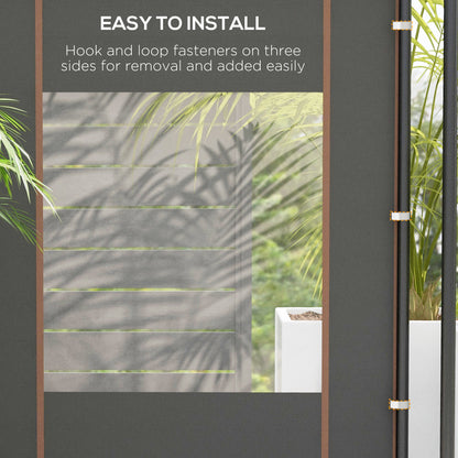 Outsunny Gazebo Side Panels, 2 Pack Sides Replacement, for 3x3(m) or 3x6m Pop Up Gazebo, with Doors and Windows, Grey