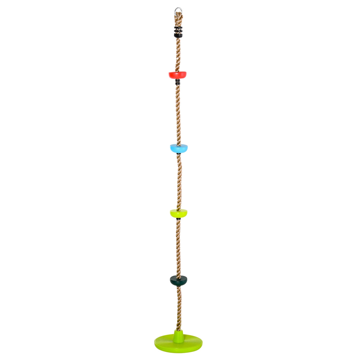 Multicolor Kid Climbing Rope Disc Swings Seat Set with Platforms Outdoor Toys Playset for Playground Backyard