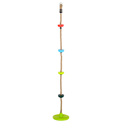 Multicolor Kid Climbing Rope Disc Swings Seat Set with Platforms Outdoor Toys Playset for Playground Backyard