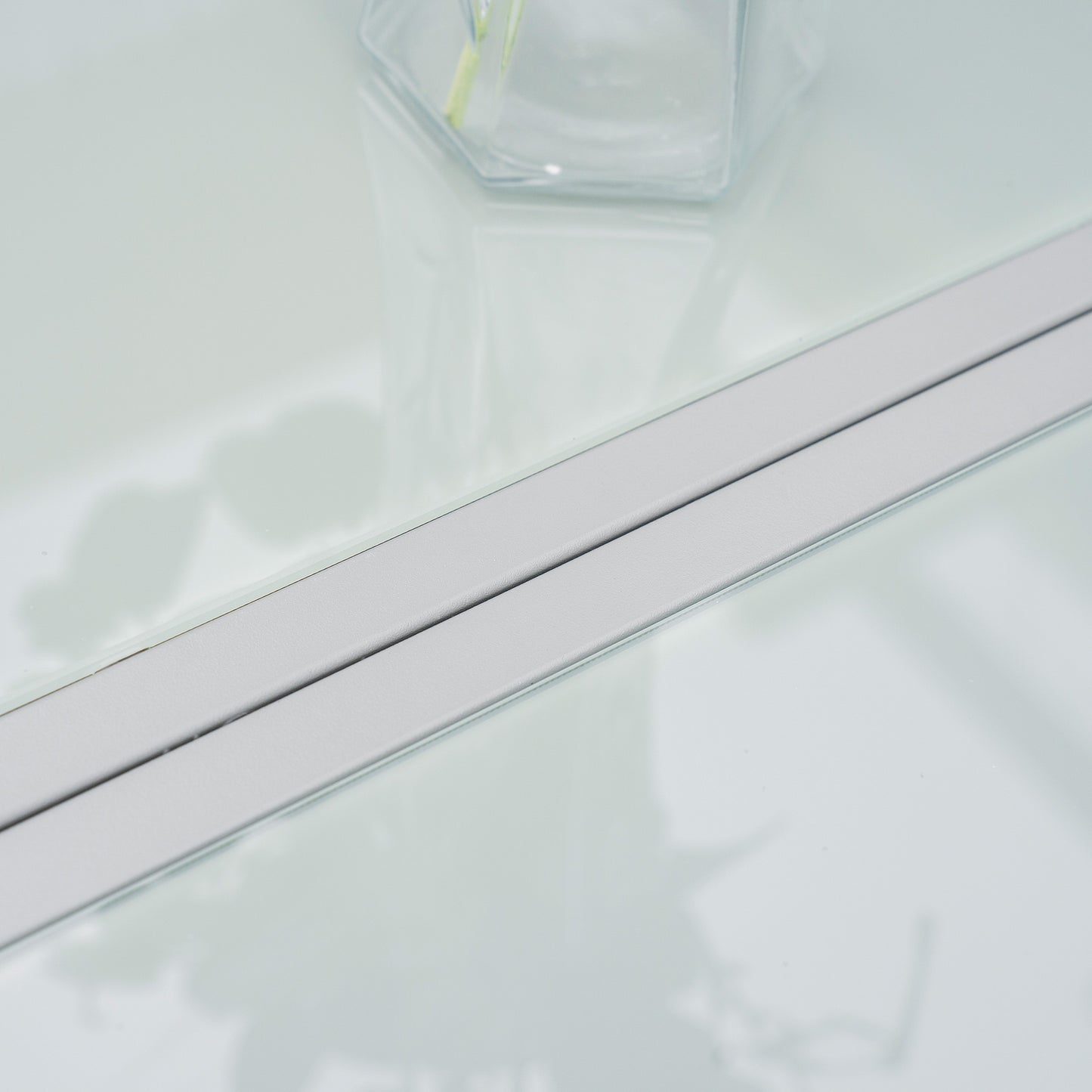 Outsunny 7 Piece Garden Dining Set, Outdoor Table and 6 Stackable Chairs, Steel Frame, Tempered Glass Top Table, Mesh Seats, Grey