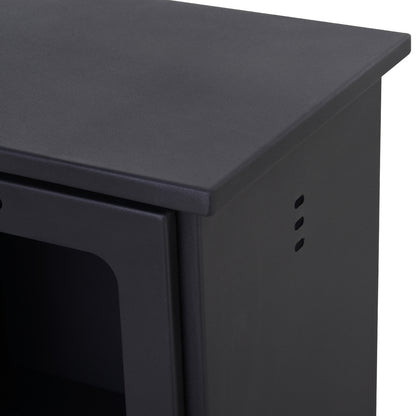 Freestanding Ethanol Fireplace, Bioethanol Fire with 1.5L Tank, 3 Hours Burning Time for Indoor, Black