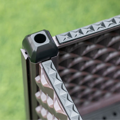 Outsunny 50cm x 50cm x 46.5cm Set of 2 Garden Raised Bed, Elevated Planter Box, Flower Vegetables Planting Container with Self-Watering Design