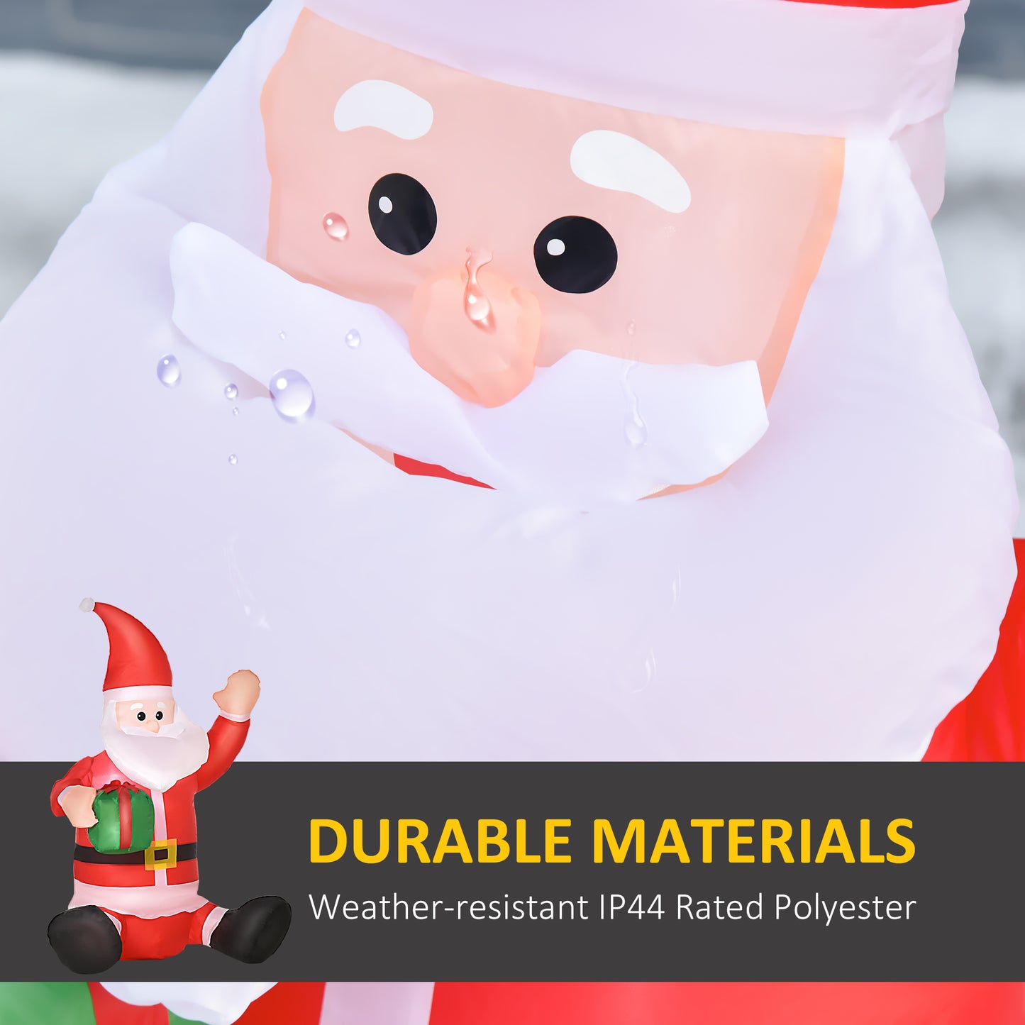 Christmas Inflatable Santa Claus Outdoor Home Seasonal Holiday Decoration With LED Light