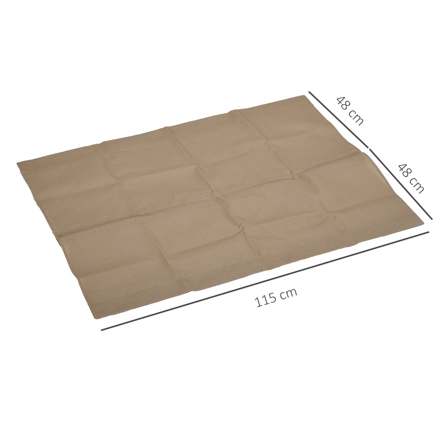 Outsunny Garden Swing Seat Cover Replacement, for 2 and 3 Seater Swing Bench, 115cm x 48cm x 48cm, Beige