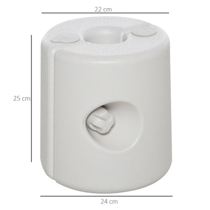 Outsunny Tent Weight Base, 4pcs Plastic Anchor Weights-White