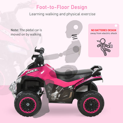 Ride on Toy for Kids 4 Wheel Foot-to-Floor Sliding Walking Car Toy Motorcycle Baby Walker Toddler Toys for for 18-36 Months Boys and Girls