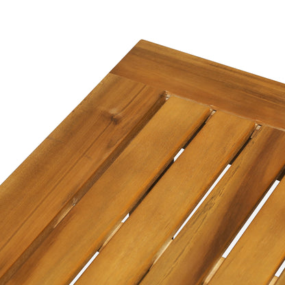 Outsunny 45 x 90cm Natural Acacia Wood Two-Tier Garden Table