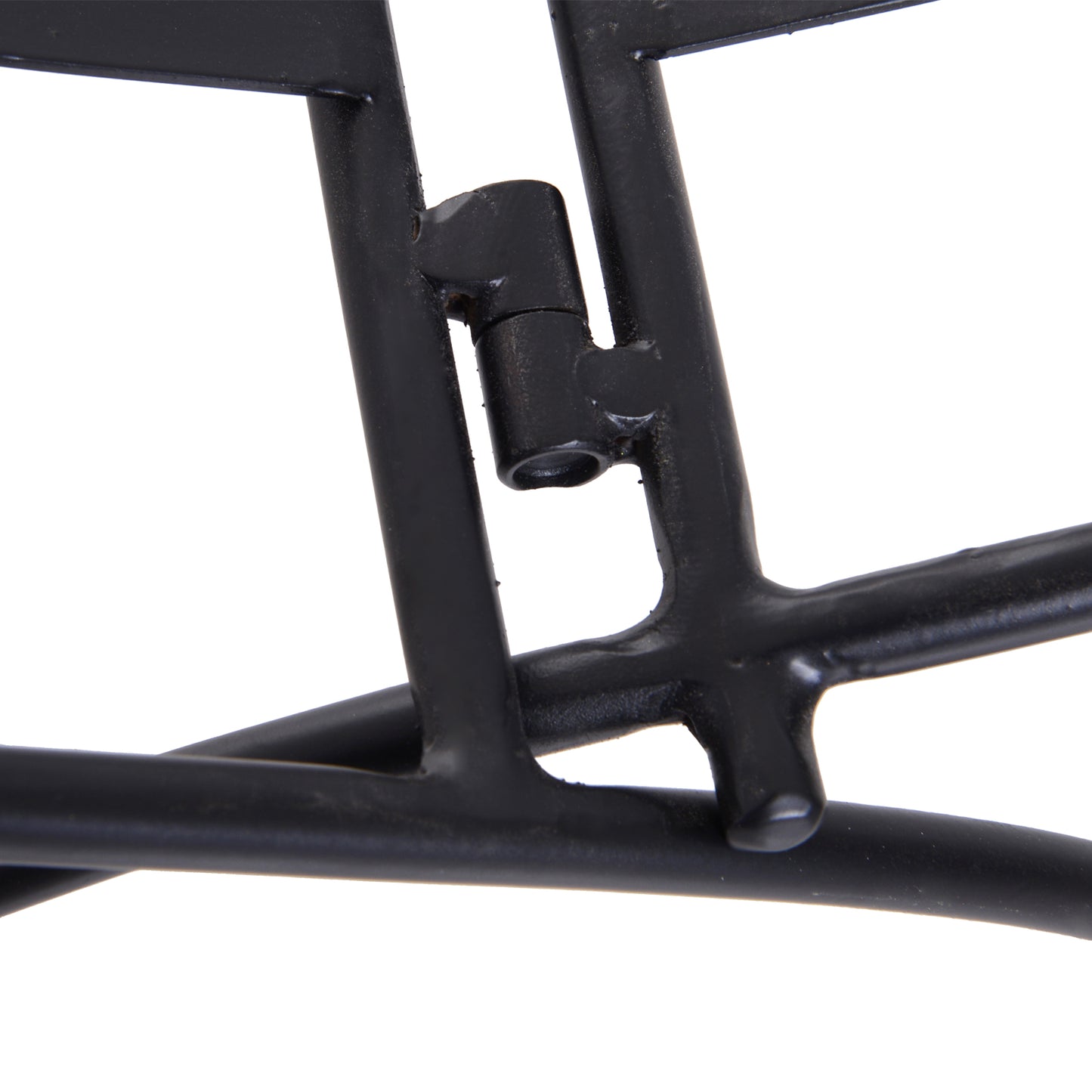 Outsunny Folding Wood Log Holder Fireplace Storage Rack Matte Metal Elevated Indoor Outdoor 45x35cm Black