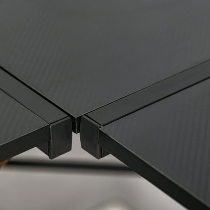 Gaming Desk L-Shaped Corner Computer Table for Home Office PC Workstations with Adjustable Monitor Stand , Black