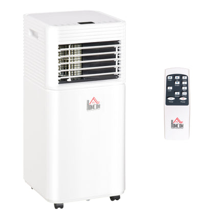 7000 BTU 4-In-1 Compact Portable Mobile Air Conditioner Unit Cooling Dehumidifying Ventilating w/ Fan Remote LED 24 Hr Timer Auto Shut Down
