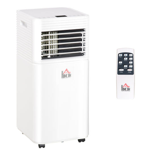 7000 BTU 4-In-1 Compact Portable Mobile Air Conditioner Unit Cooling Dehumidifying Ventilating w/ Fan Remote LED 24 Hr Timer Auto Shut Down