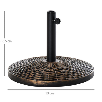 Outsunny Patio Weighted Umbrella Base Parasol Holder Outdoor Stand 25kg