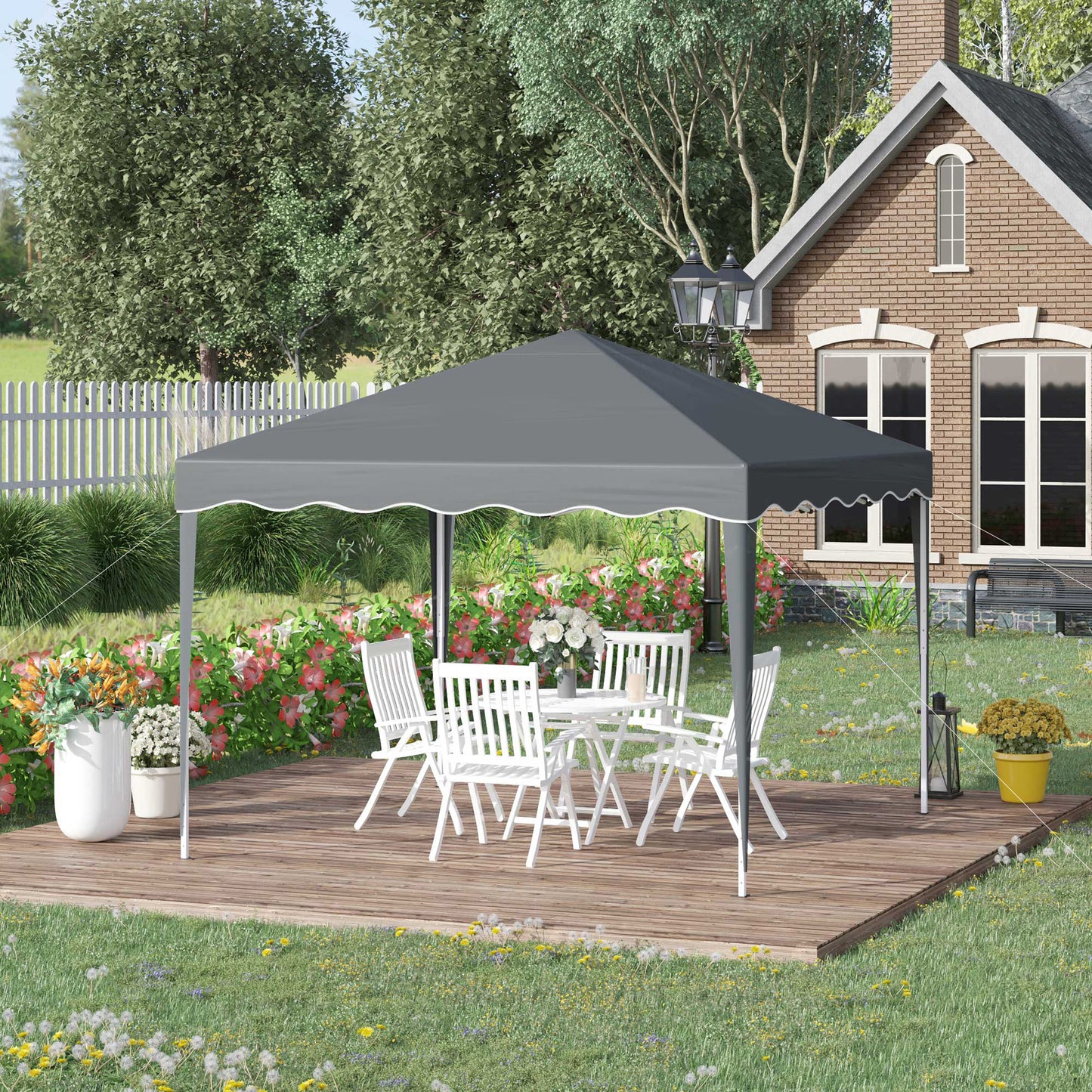 Outsunny 3 x 3m Pop Up Gazebo, Outdoor Camping Gazebo Party Tent with Carry Bag