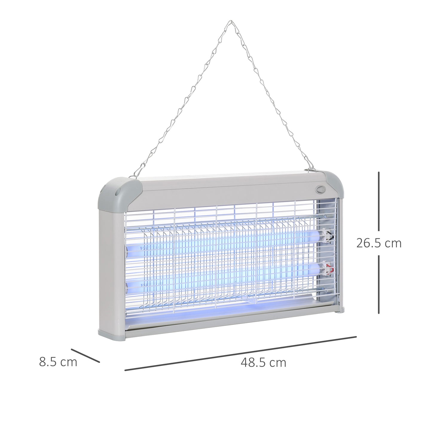 Outsunny Free Standing Wall Hanging 30W Electric Fly Mosquito Killer 60m2  Coverage Electric Fly Zapper, Bug Zapper, Insect Killer